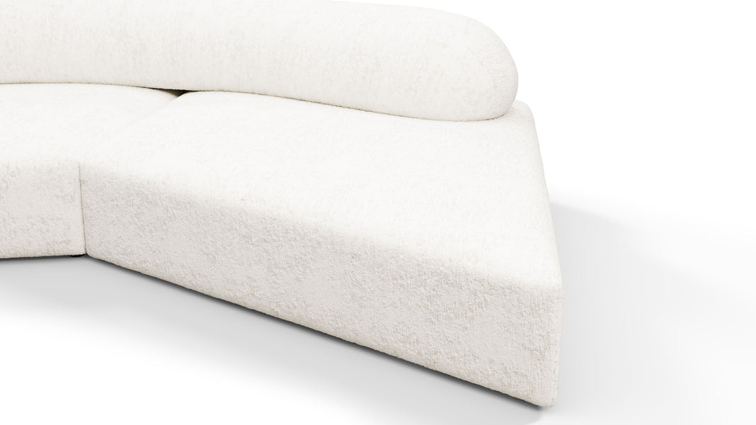 On the RocksOn the Rocks - On the Rocks Sofa, Small, White Textured Chenille