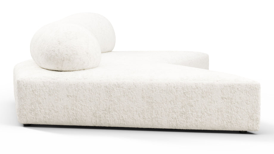 On the RocksOn the Rocks - On the Rocks Sofa, Small, White Textured Chenille