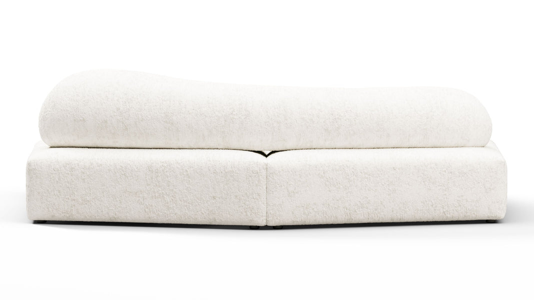 On the RocksOn the Rocks - On the Rocks Sofa, Small, White Textured Chenille