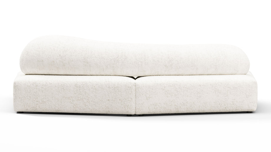 On the RocksOn the Rocks - On the Rocks Sofa, Small, White Textured Chenille