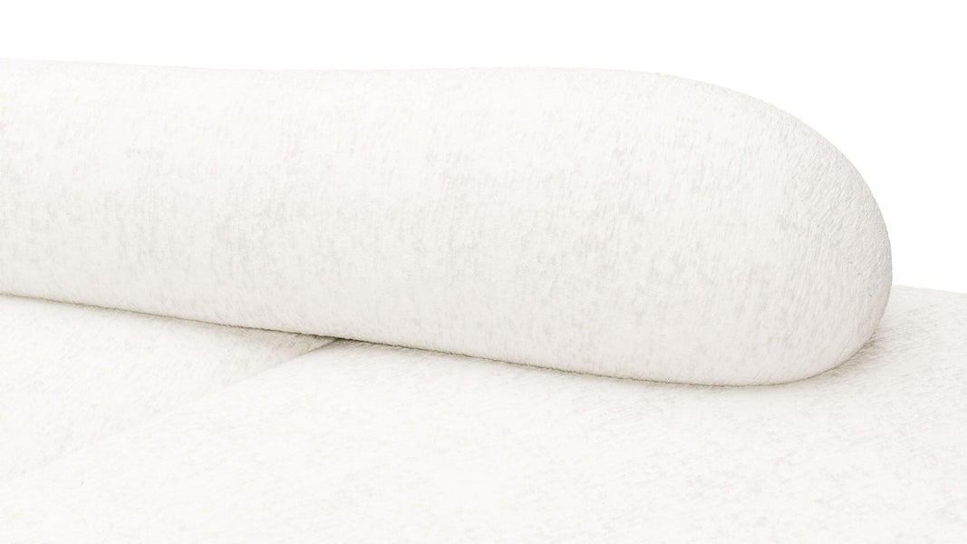 On the RocksOn the Rocks - On the Rocks Sofa, Three Seater, Right, White Textured Chenille