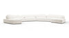 On the Rocks - On the Rocks - On the Rocks Sofa, U Shape, White Textured Chenille - Image 1