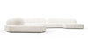 On the Rocks - On the Rocks - On the Rocks Sofa, U Shape, White Textured Chenille - Image 3