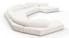 On the Rocks - On the Rocks - On the Rocks Sofa, U Shape, White Textured Chenille - Image 6