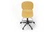 Aarhus Swivel Counter Stool by Quell Design in ginger positioned around a modern kitchen island with wooden countertops and pendant lighting. Featuring a smooth moulded polypropylene seat, adjustable gas-lift height, 360-degree swivel, integrated footrest ring, and sturdy five-star base, this Scandinavian-inspired stool blends ergonomic comfort with minimalist contemporary style for residential and commercial interiors.