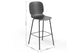 Aarhus black counter stool angled product shot on white background, modern seating for contemporary areas, offices, and workspaces