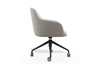 Aarhus Contour Task Chair in beige on a clean white background, featuring a moulded-foam seat and backrest with fabric upholstery, gas-lift height adjustment and a black 4-star base with PU castors. This modern ergonomic task chair delivers comfort, mobility and contemporary style for home offices and commercial workspaces.
