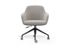 Aarhus Contour Task Chair in beige on a clean white background, featuring a moulded-foam seat and backrest with fabric upholstery, gas-lift height adjustment and a black 4-star base with PU castors. This modern ergonomic task chair delivers comfort, mobility and contemporary style for home offices and commercial workspaces.