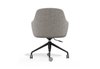 Aarhus Contour Task Chair in beige on a clean white background, featuring a moulded-foam seat and backrest with fabric upholstery, gas-lift height adjustment and a black 4-star base with PU castors. This modern ergonomic task chair delivers comfort, mobility and contemporary style for home offices and commercial workspaces.