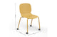 A ginger wheelie chair with dimensions indicated on a white background. The dimensions are width 550mm, depth 510mm, and height 830mm.