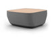 Byorne Modular Coffee Table upholstered in premium linen fabric, available in dusty teal, dark grey and pebble grey. Designed to complement modular seating layouts, it features durable injection-moulded nylon legs for a lightweight yet stable base, integrated USB charging for convenient connectivity and a clean contemporary aesthetic suited to a variety of interiors.