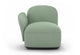 Byorne Low Back Sofa Module - Left Arm shown in dusty teal, dark grey and pebble grey upholstery, featuring a low-profile silhouette with plush cushioning and a supportive left arm rest. Designed for modular configurations or standalone use, the sofa offers a clean contemporary form suited to lounges, reception areas and hospitality interiors, combining compact proportions with comfortable seating and a refined modern aesthetic.