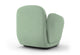 Byorne Low Back Sofa Module - Left Arm shown in dusty teal, dark grey and pebble grey upholstery, featuring a low-profile silhouette with plush cushioning and a supportive left arm rest. Designed for modular configurations or standalone use, the sofa offers a clean contemporary form suited to lounges, reception areas and hospitality interiors, combining compact proportions with comfortable seating and a refined modern aesthetic.