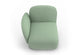 Byorne Low Back Sofa Module - Left Arm shown in dusty teal, dark grey and pebble grey upholstery, featuring a low-profile silhouette with plush cushioning and a supportive left arm rest. Designed for modular configurations or standalone use, the sofa offers a clean contemporary form suited to lounges, reception areas and hospitality interiors, combining compact proportions with comfortable seating and a refined modern aesthetic.