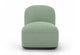 Byorne Low Back Sofa Module in dusty teal, dark grey and pebble grey finishes, featuring a sculpted low-profile silhouette with foam-moulded cushioning and durable linen fabric upholstery. Built on a welded steel internal frame for lasting support, this modular seating unit is designed to connect seamlessly with other Byorne components to create flexible lounge layouts for offices, reception spaces and contemporary hospitality interiors.