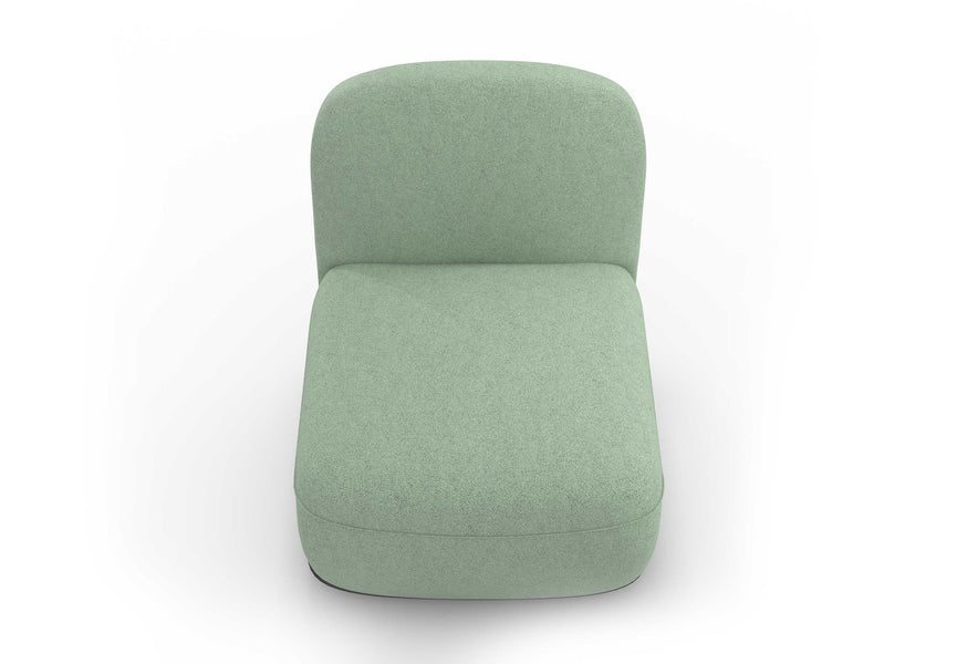 Nízká bezrámová pohovka s jedním sedadlem Dusty Teal