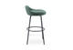 Børge Contemporary Bar Stool in green shown on a white background, featuring a moulded-foam seat with premium fabric upholstery and a black powder-coated steel frame. Designed for modern hospitality, kitchen and workspace environments, this contemporary bar stool offers durable support, ergonomic comfort and a clean, design-focused aesthetic ideal for elevated seating areas.