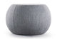 Edgar Plush Curve Pouf in grey displayed on a clean white background, featuring a round leisure silhouette with soft fabric upholstery. Modern accent pouf designed for contemporary offices, lounges and commercial interiors.