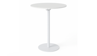Swish Round Hub Table Grande on a plain white background, featuring a 25mm E0 MFC tabletop with PVC edge banding and a durable table frame. Modern round table designed for offices, meeting and breakout spaces.