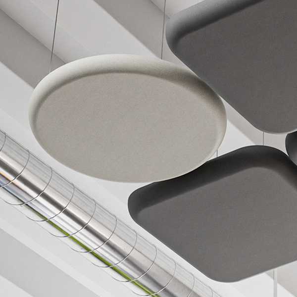 Acoustic Ceiling PanelDark Grey / Round / 60cm by 60cm