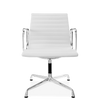Hoxton Medium Back Leather Office Chair White