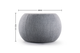 Edgar Plush Curve Pouf in grey on a clean white background shown with dimensions (Width 650mm × Height 425mm), featuring a round leisure silhouette and soft fabric upholstery. Modern accent pouf designed for contemporary offices, lounges and commercial interiors.
