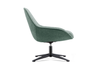Ørgg Contour Lounge Chair in green shown on a white background, featuring a sculpted moulded-foam seat and backrest with high-quality fabric upholstery and a black powder-coated steel frame. Designed for modern lounge, hospitality and office environments, this contemporary lounge chair offers ergonomic comfort, durable construction and a refined, design-forward aesthetic.