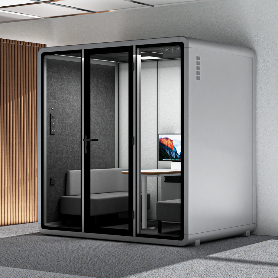 Quell+ - Mødeboks til 4 personerLight Grey / Dark Grey / Delux