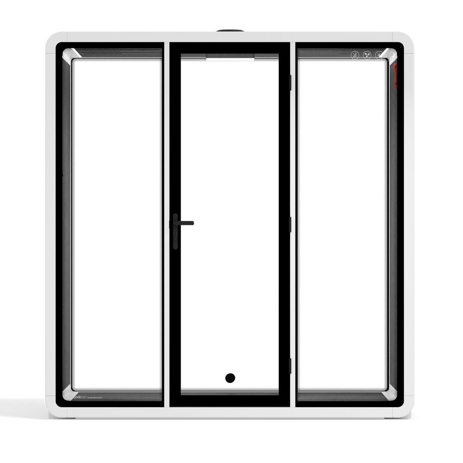 Quell+ - Mødeboks til 4 personerWhite / Dark Grey / No Furniture