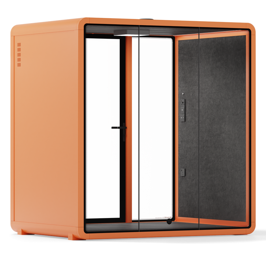 Quell+ - Mødeboks til 4 personerOrange / Dark Grey / No Furniture