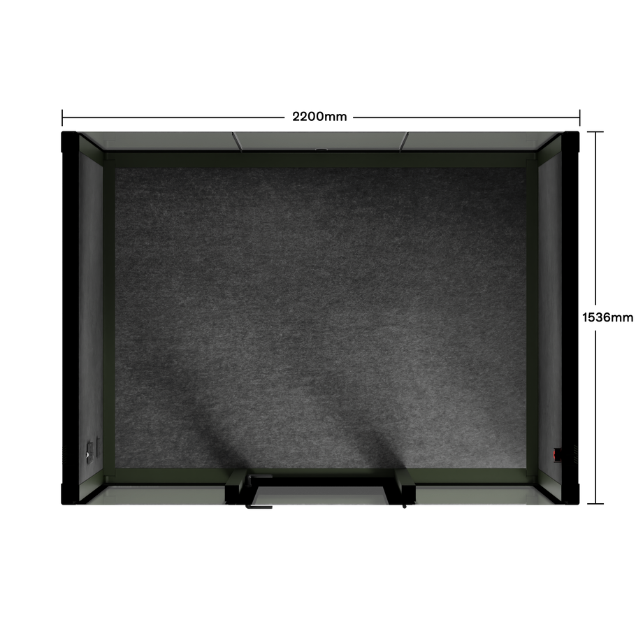 Quell+ - Mødeboks til 4 personerDark Green / Dark Grey / No Furniture