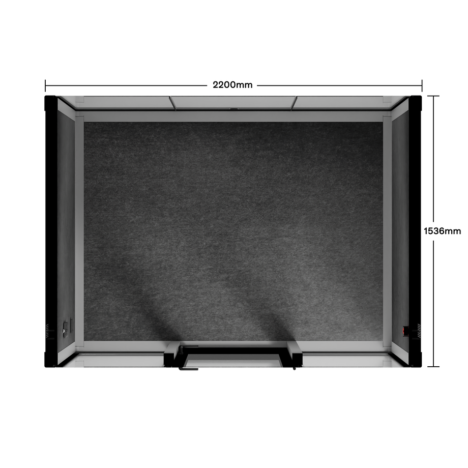 Quell+ - Mødeboks til 4 personerLight Grey / Dark Grey / No Furniture