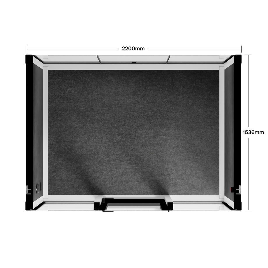 Quell+ - Mødeboks til 4 personerWhite / Dark Grey / No Furniture