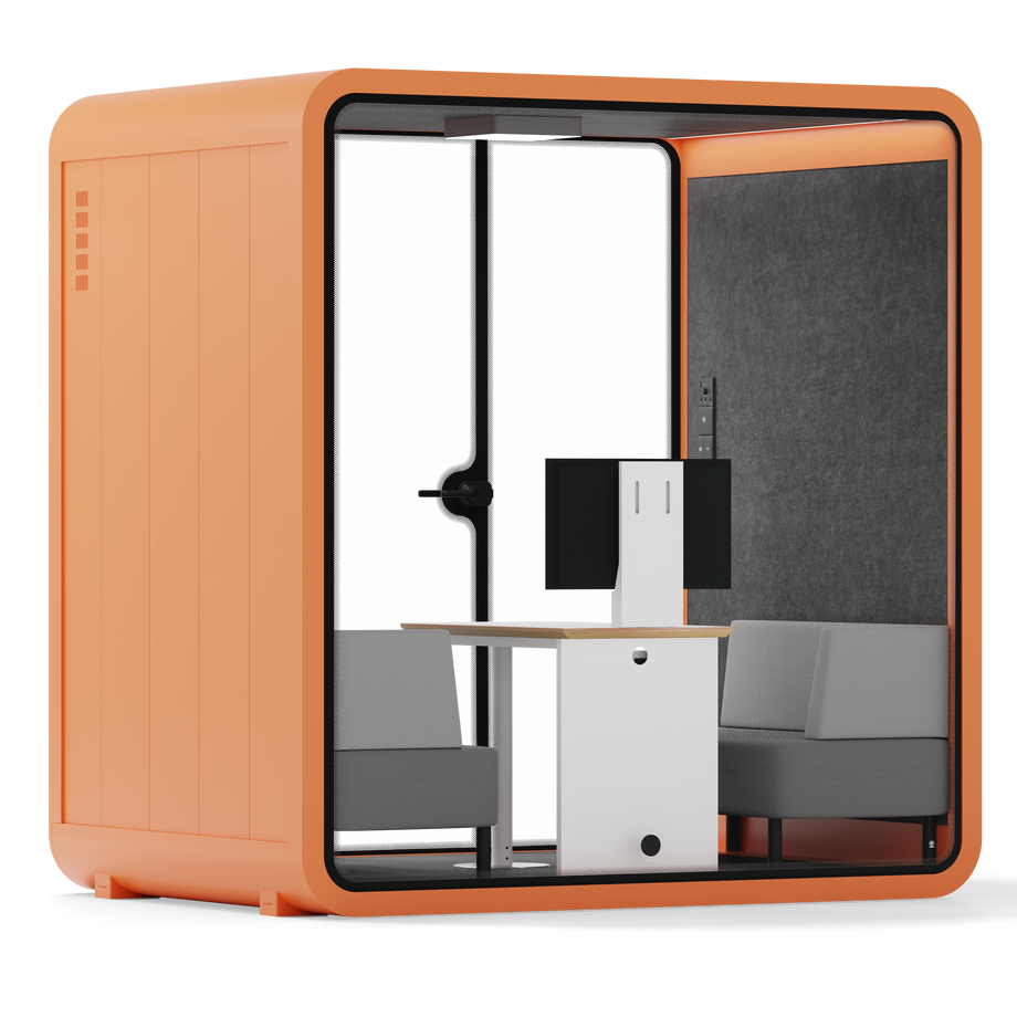Office Pod Quell - 4 personOrange / Dark Grey / Delux