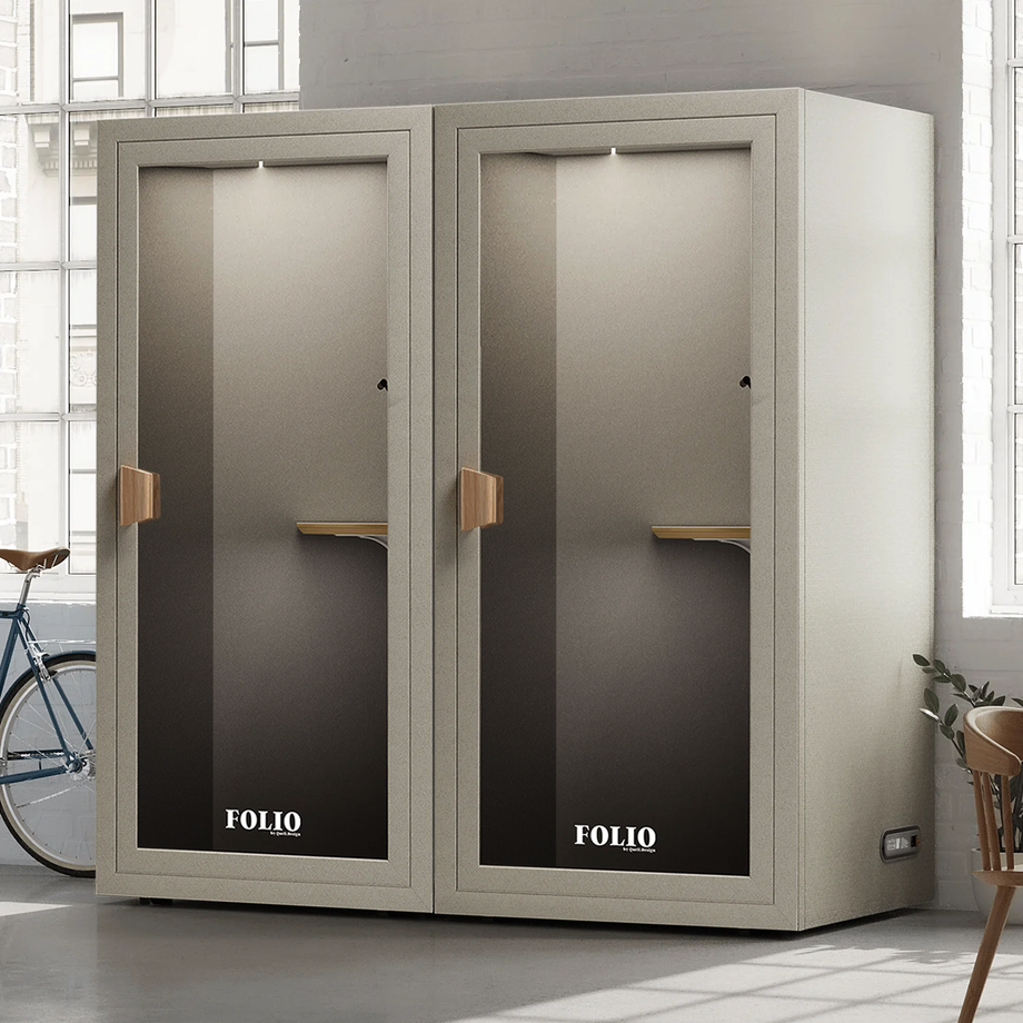 Booth téléphonique de bureau Folio - Stand UpFolio Beige / Furniture Set 1
