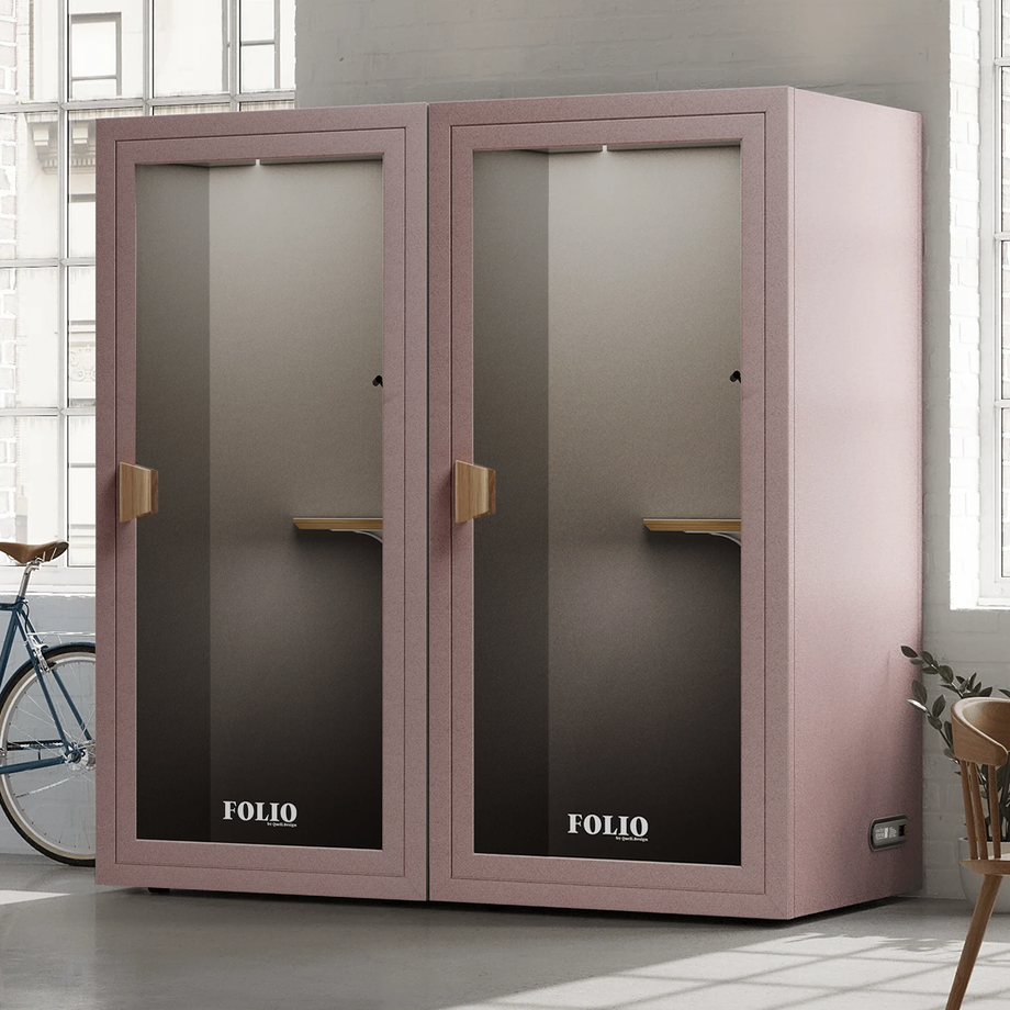 Booth téléphonique de bureau Folio - Stand UpFolio Blush / Furniture Set 1