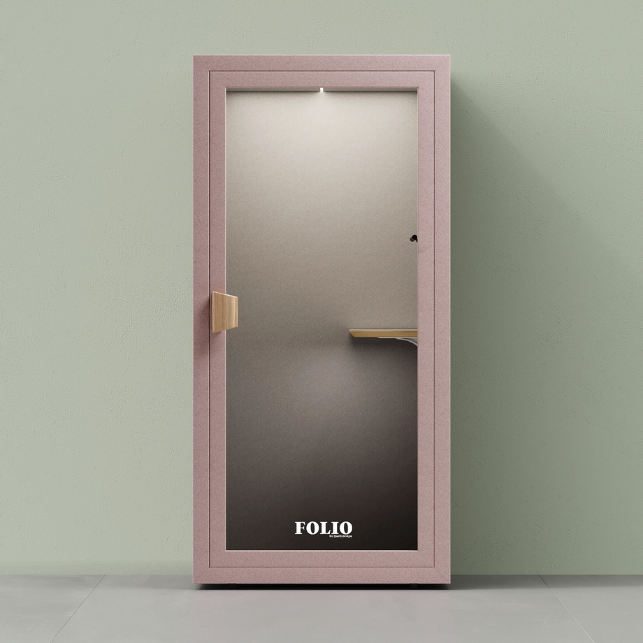 Booth téléphonique de bureau Folio - Stand UpFolio Blush / Furniture Set 1