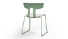 Okse V2 Morandi Green Sled Base Chair Quell Design 2