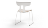 Okse V2 Warm White Sled Base Chair Quell Design 2