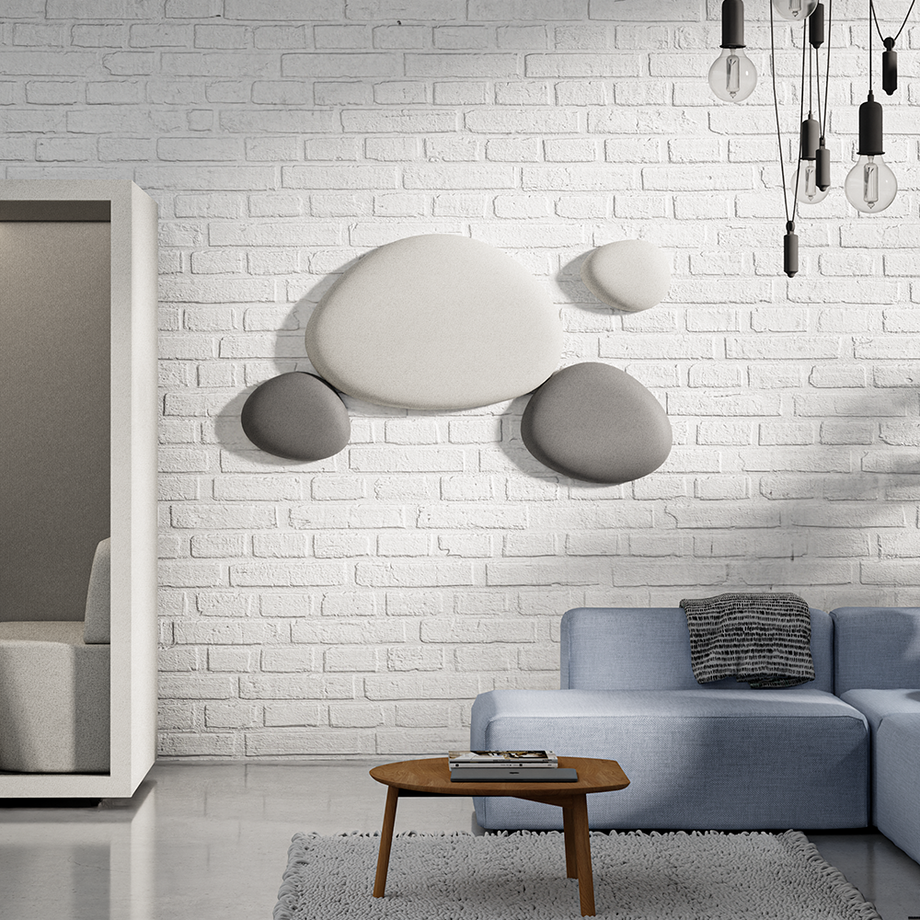 Folio Pebble - Akustiset kattopaneelit asetettuPebble Grey / Dark Grey