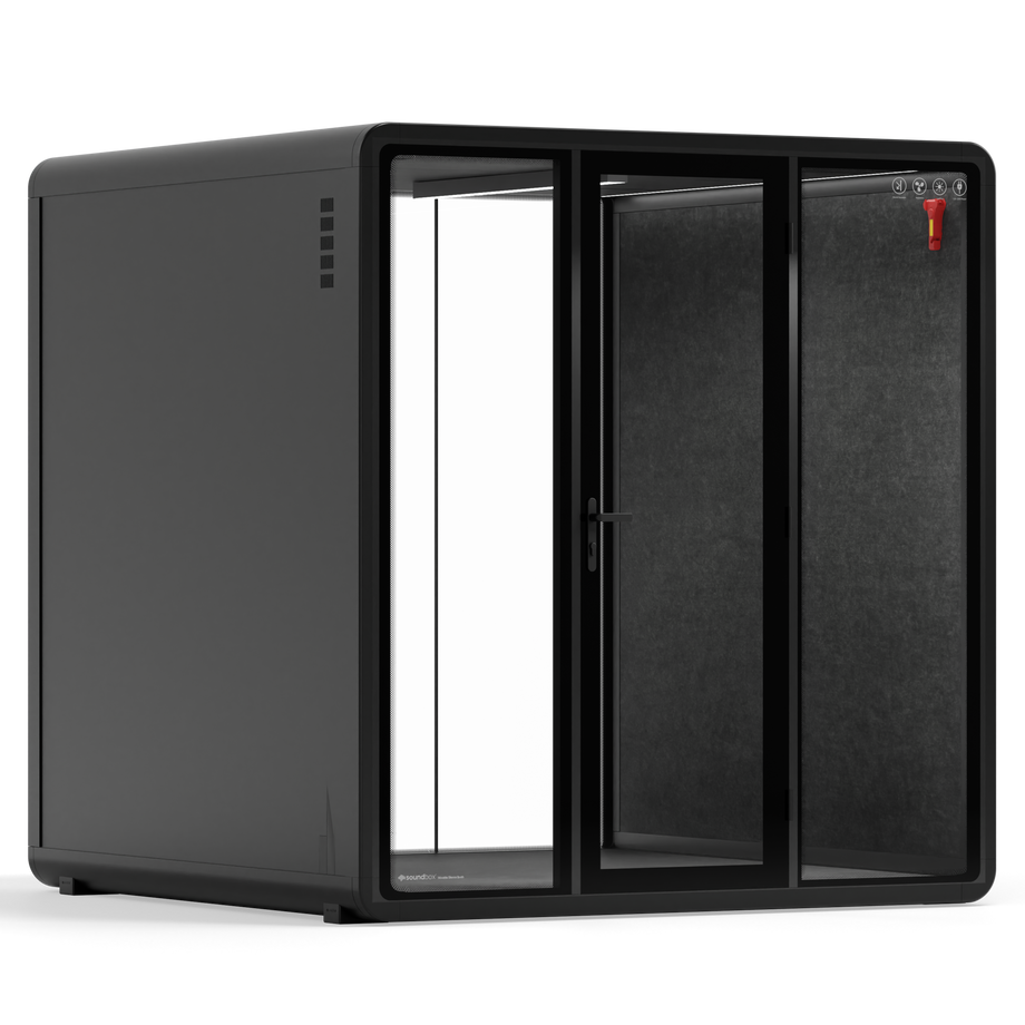 Quell - Coworker - 6 Person Meeting BoothBlack / Dark Grey / No Furniture