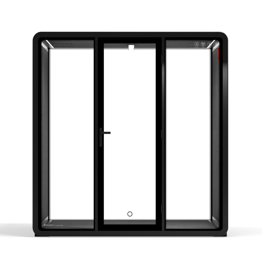 Quell - Coworker - 6 Person Meeting BoothBlack / Dark Grey / No Furniture