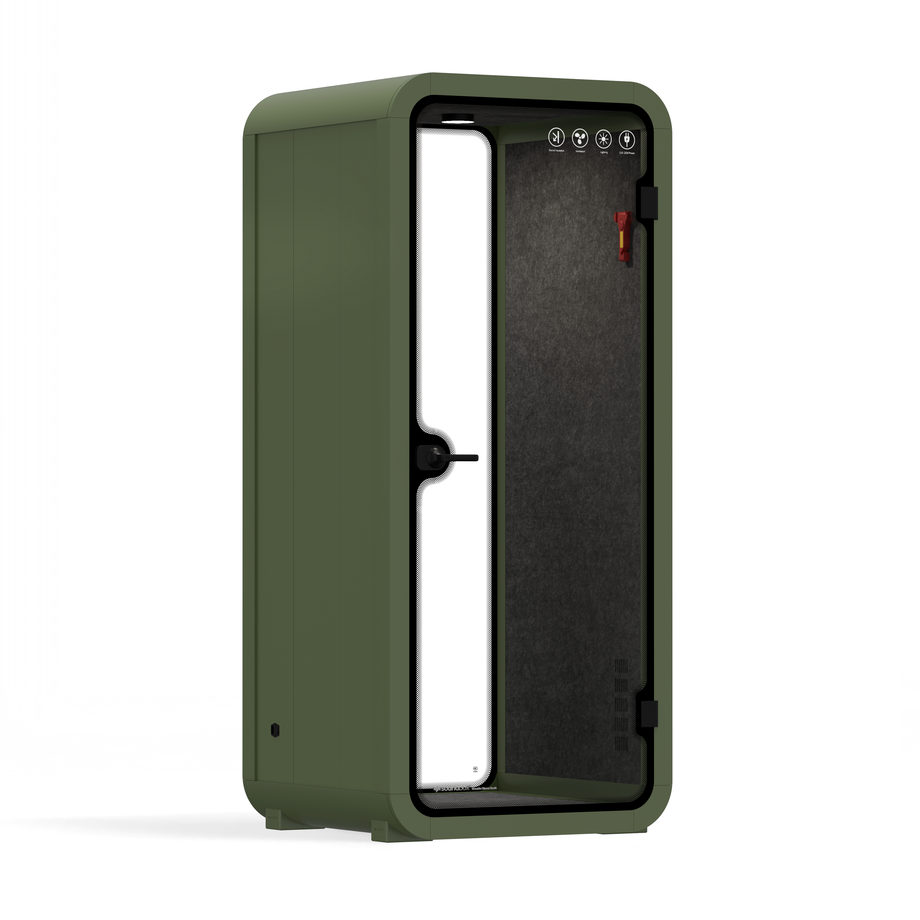Kontorspod Quell Akustisk Green / No Furniture / Dark Grey