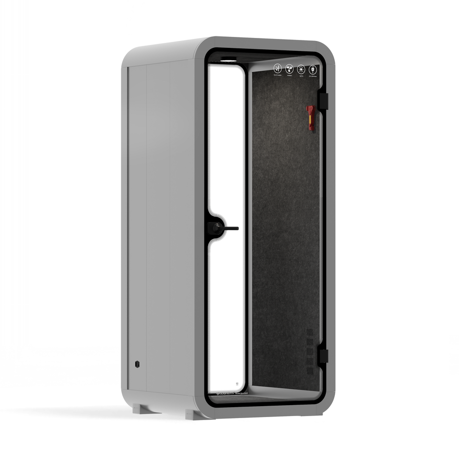 Kontorspod Quell Akustisk Light Grey / No Furniture / Dark Grey