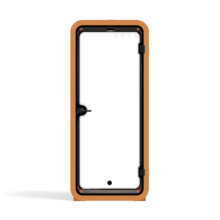Kontorspod Quell Akustisk Orange / No Furniture / Dark Grey