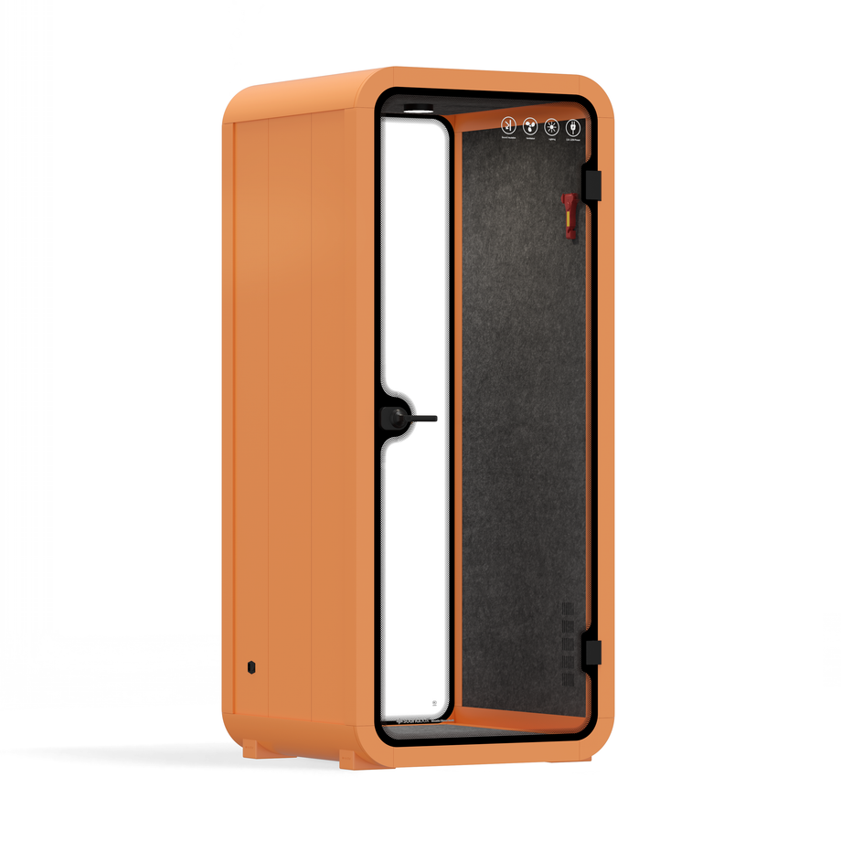Kontorspod Quell Akustisk Orange / No Furniture / Dark Grey