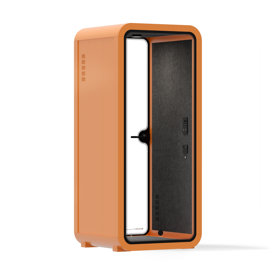 Kontorspod Quell Akustisk Orange / No Furniture / Dark Grey