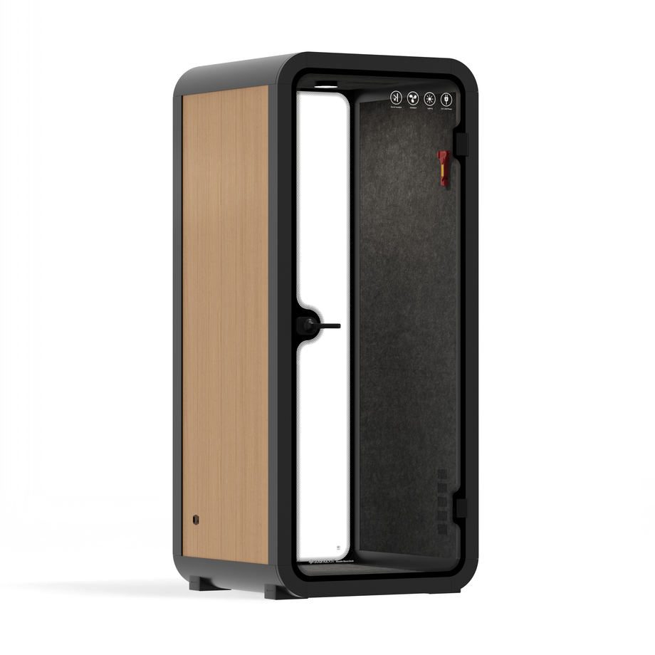 Kontorspod Quell Akustisk Wooden / No Furniture / Dark Grey