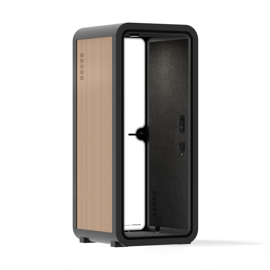 Kontorspod Quell Akustisk Wooden / No Furniture / Dark Grey