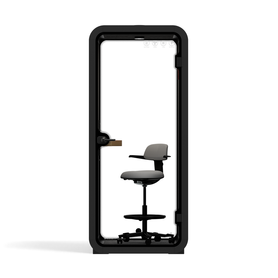 Kontorspod Quell Akustisk Charcoal / With Furniture / Dark Grey